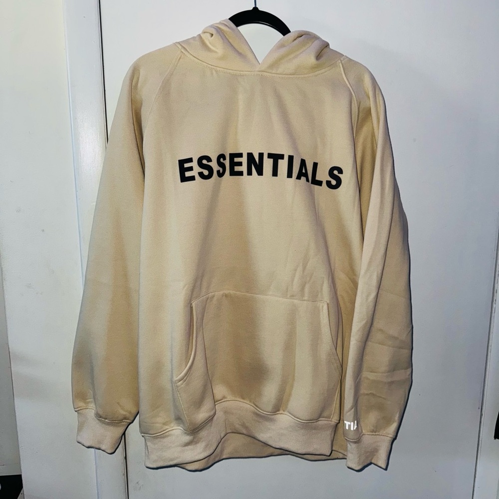 Essentials Cream Sweatshirt Pullover Hoodie